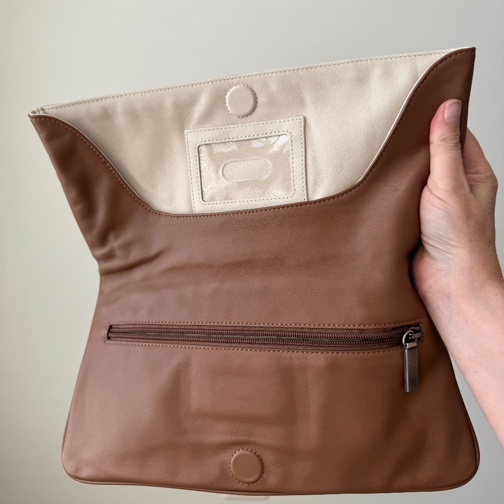 HOBO Bags Soft Brown Leather Folded Clutch Bag